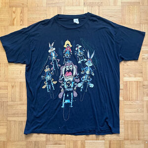 Vintage 90s Looney Toons Bikers Harley shirt Size XL